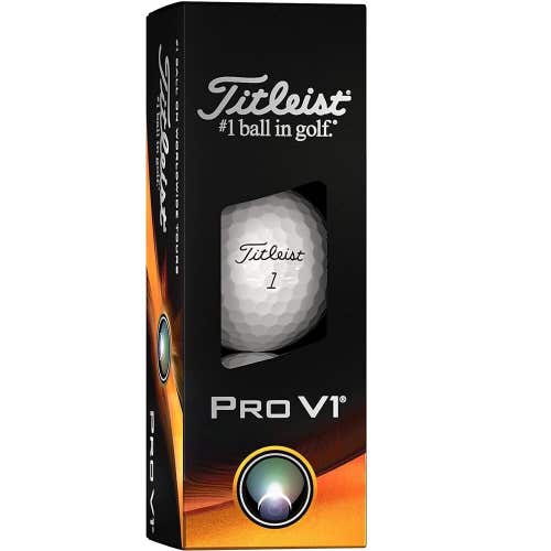 Titleist Golf Premium Golf Ball 3 Ball Sleeve - #1 Ball in Golf - Pro V1 White