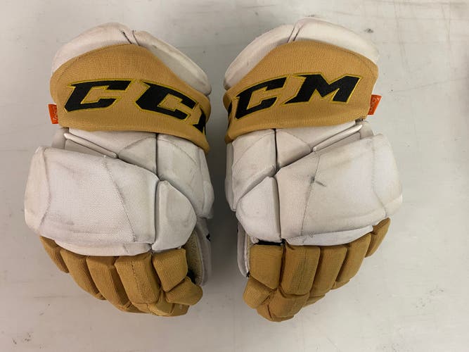 CCM JetSpeed FT1 Pro Stock Hockey Gloves 14” White KNIGHTS 90520