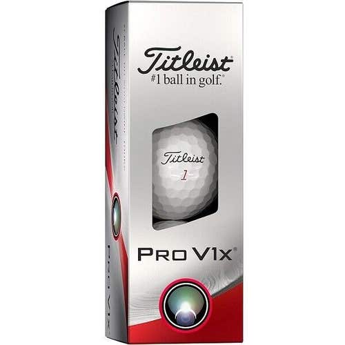 Titleist Golf Premium Golf Ball 3 Ball Sleeve - #1 Ball in Golf - Pro V1x White