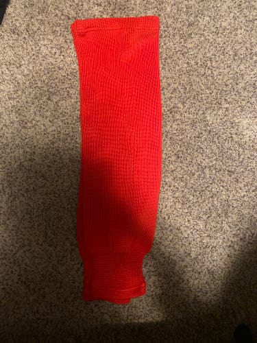 Used L/XL Red Bauer Hockey Socks