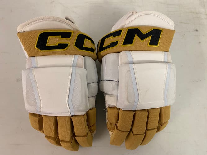 CCM HG97 Pro Stock Hockey Gloves 14” White KNIGHTS 90525