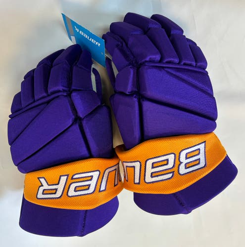 Bauer Vapor Elite Team Gloves Purple and Gold Monarchs