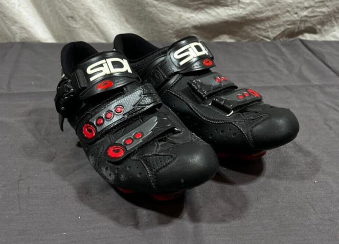 SiDI Genius 4 Black Leather Women's Road Bike Shoes EU 40 US 7-7.5 +Cleats