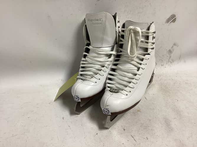 Used Riedell 133 White Wide Senior 5.5 Women's Figure Skates