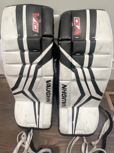 Used 24" Vaughn Velocity V10 Goalie Leg Pads