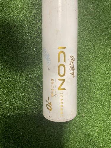 Used 2024 Rawlings Icon USSSA Certified Bat (-10) Composite 20 oz 30"