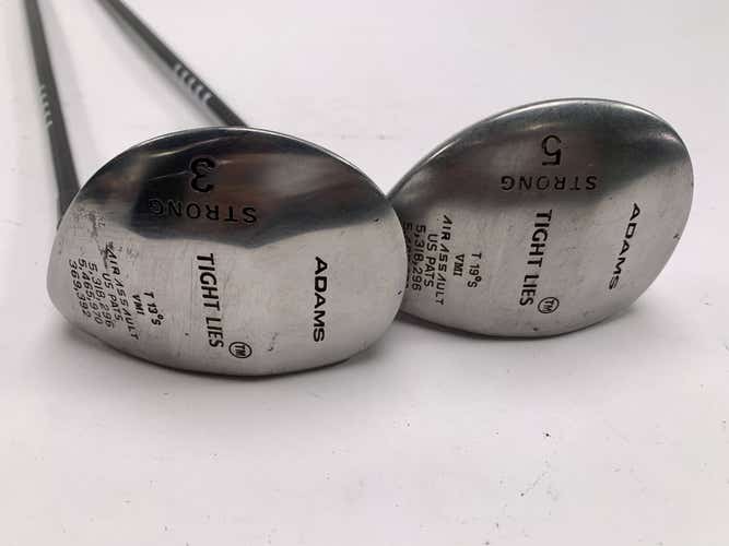 Adams Tight Lies 1998 3 & 5 Fairway Wood Set 13* 19* Regular Graphite Mens RH