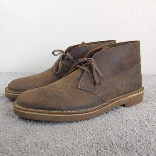 Clarks Buchacre 2 Mens 10.5 Chukka Boot Lace Up Desert Boots Brown Leather