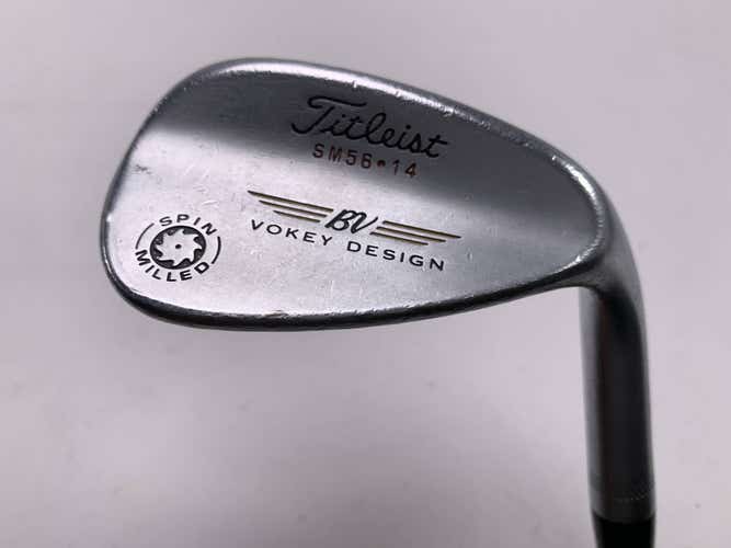 Titleist Vokey Spin Milled Chrome 2009 Sand Wedge 56* 14 Wedge Steel Mens RH