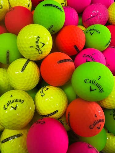 12 Near Mint AAAA Callaway Colored Supersoft Golf Balls...Asst. Color w/Mesh Bag