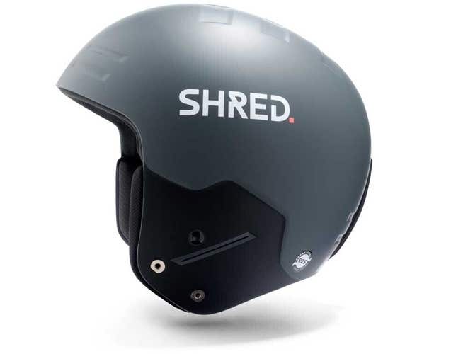 New Shred Basher Ultimate Ski racing helmet FIS certified M/L gray medium/large