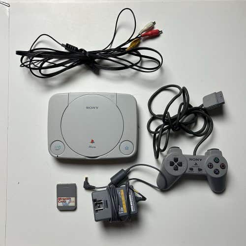 Sony Playstation PS One Console Video Game w/ Controller Memory Card AV Cable