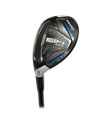 LH TaylorMade SIM2 Max 19* 3 Hybrid/Rescue Graphite Fujikura Ventus Blue