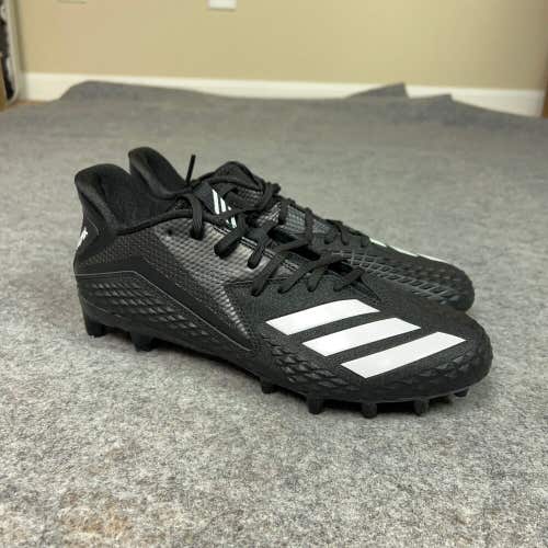 Adidas Football Cleats 10 Black White Shoe Lacrosse Freak X Carbon Sports Pair W