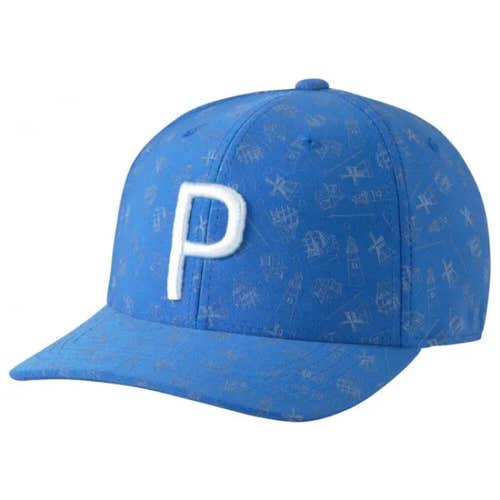 NEW Puma Mini Golf P 110 Federal Blue/Corydalis Blue Snapback Cap