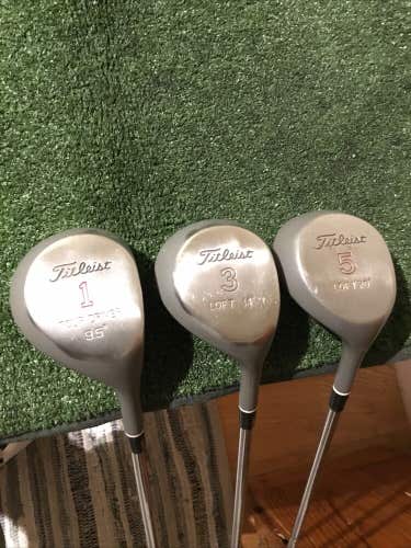 Titleist Tour Woods Set (Driver, 3W, 5W) Regular R300U Steel Shafts