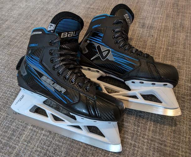 Used 3 Times Intermediate Bauer GSX Hockey Goalie Skates Regular Width 6.5