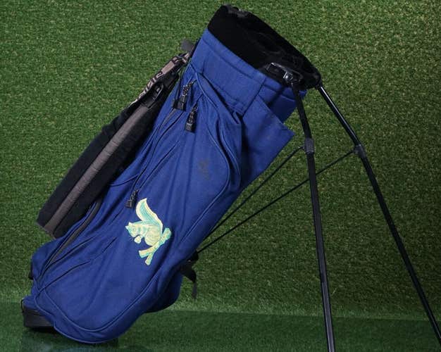 PING J BAG SQUIRREL EMBROIDERY STAND BAG 4 WAY DIVIDERS GOLF BAG, BLUE