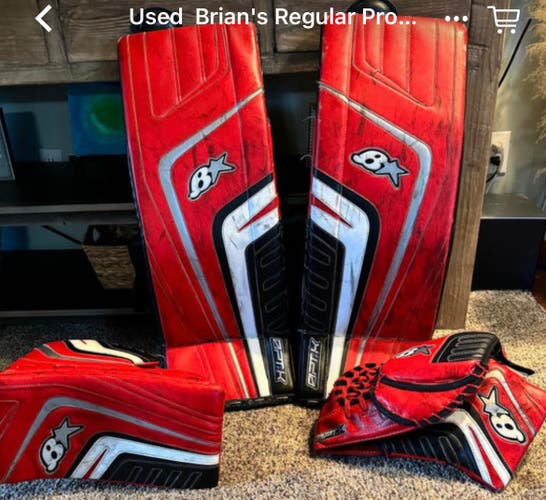 Brians Optik leg pads and gloves 32 + 2