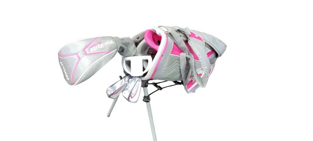 Used Top Flite Jr Girls 6 Piece With Bag 6 Piece Uniflex Graphite Shaft Junior Package Sets