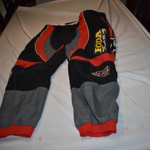 Fox 180 Honda Pro Racing Team Issue Motocross Pants, Black/Red/Gray, Size 44
