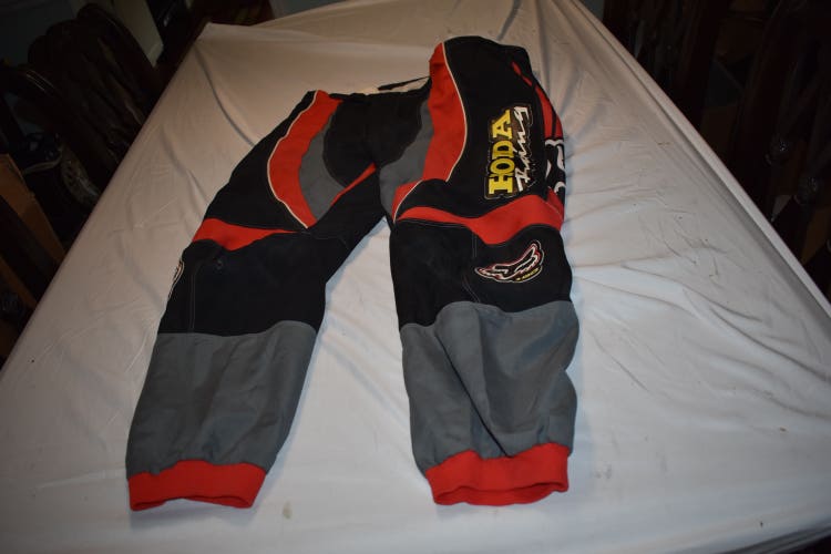 Fox 180 Honda Pro Racing Team Issue Motocross Pants, Black/Red/Gray, Size 44