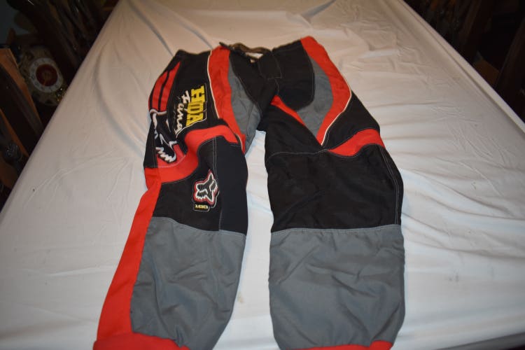 Fox 180 Honda Pro Racing Team Issue Motocross Pants, Black/Red/Gray, Size 36