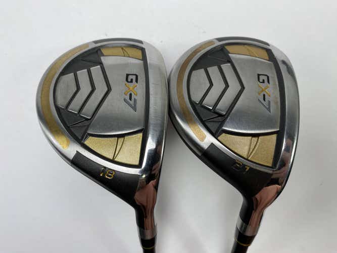 GX-7 X-Metal 5 & 7 Fairway Wood Set 18* 21* 55g Senior Graphite Mens RH HC