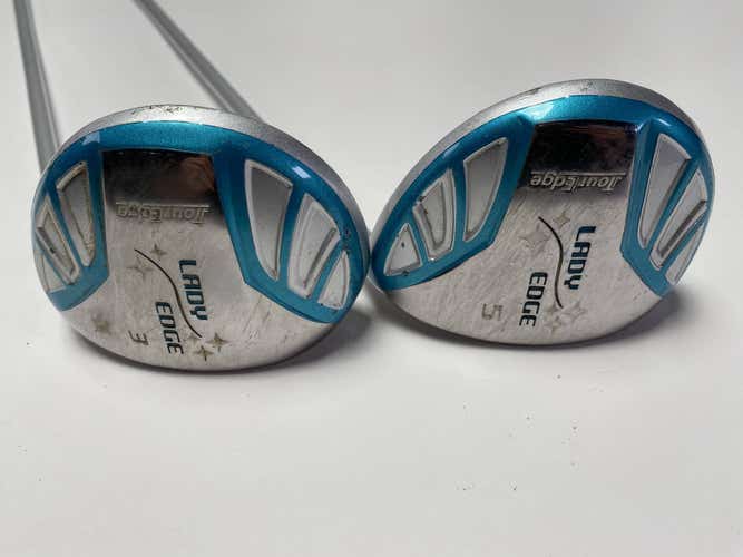 Tour Edge Lady Edge 3 & 5 Fairway Wood Set 15* 18* Lady Edge Ladies Graphite RH