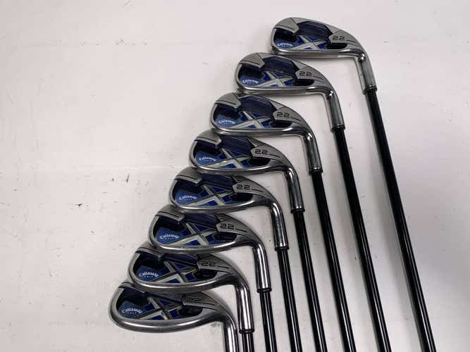 Callaway X-22 Iron Set 5-PW+AW+SW Senior Graphite Mens RH