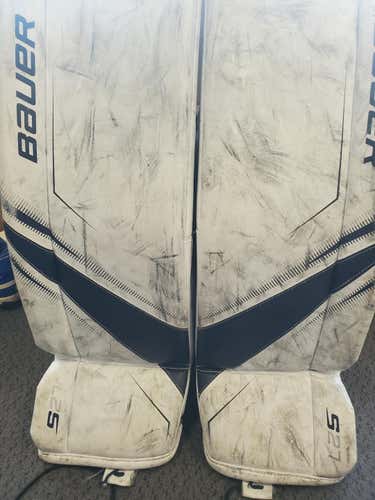 Used Bauer S27 Lg Goalie Leg Pads