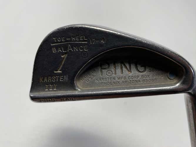 Ping Karsten I Single 1 Iron Blue Dot 1* Up Grafalloy Stiff Graphite Mens RH