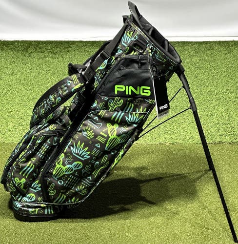 PING Hoofer 231 Carry Stand 5-Way Camo Golf Bag Neon Cactus Green NEW #96351