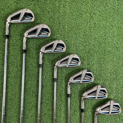 Taylormade Sim 2 Max Os Iron Set 4-PW KBS Tour 120 Stiff Flex Left Handed LH