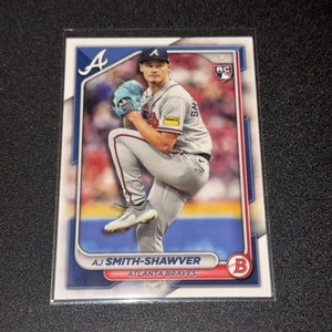 AJ Smith-Shawver Atlanta Braves 2024 MLB Bowman Rookie Card Paper Base #63