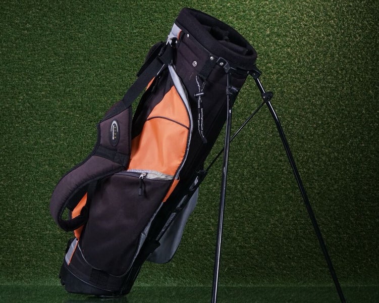 BENNINGTON STAND BAG 4 WAY DIVIDERS GOLF BAG, BLACK / ORANGE ~ L@@K!!