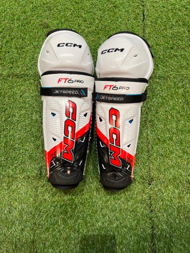 Used Junior CCM Jetspeed FT6 Pro Shin Pads 12"