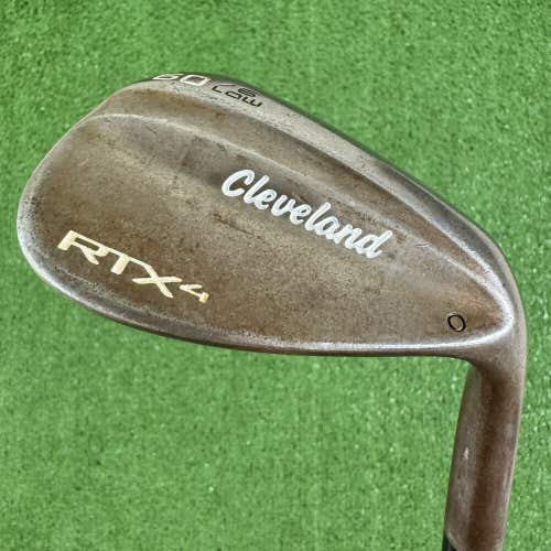 Cleveland RTX-4 RAW 60 6 Lob Wedge Low Grind S300 Stiff Flex RH 35”