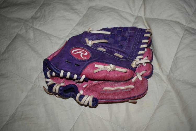 Rawlings Highlight Series Baseball Glove, Purple/Pink, 10 Inches