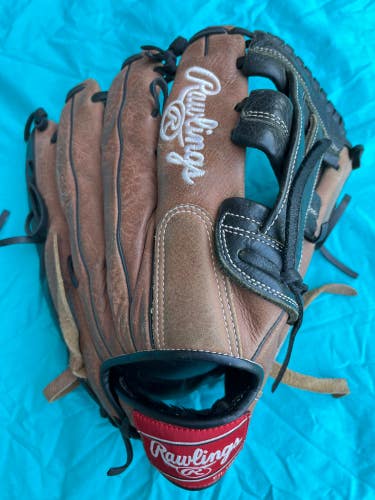 Brown Used Rawlings Premium Series Right Hand Throw Infield Baseball Glove 12.75"