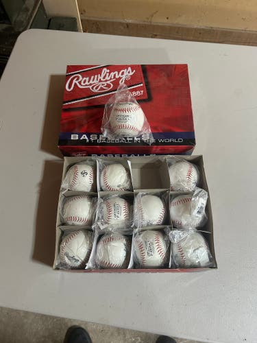 New Rawlings 12 Pack (1 Dozen) Official Minor League Baseballs