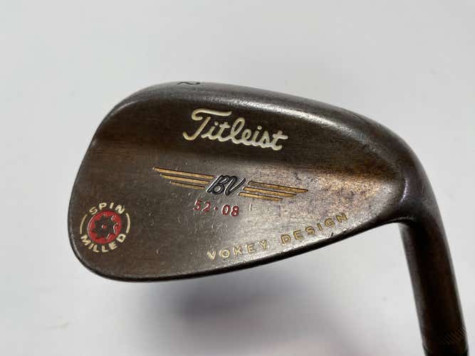 Titleist Vokey Spin Milled CC Oil Can Gap Wedge 52* 8 Wedge Steel Mens RH