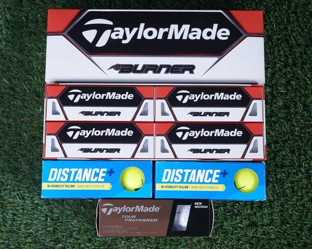 LOT OF 21 NEW TAYLORMADE GOLF BALLS, BURNER, DISTANCE ++ NIB, NOS!