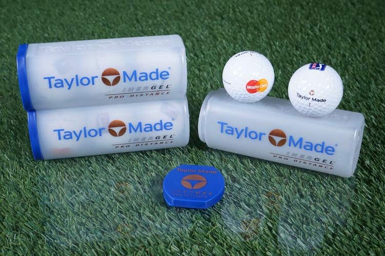 8 NEW TAYLORMADE INERGEL PRO DISTANCE PGA TOUR MASTER CARD LOGO GOLF BALLS, NEW!