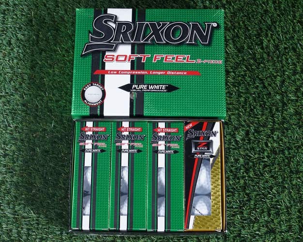 1 DOZEN, 12 NEW SRIXON GOLF BALLS, 9 SOFT FEEL, 3 Z STAR, NIB, NOS!