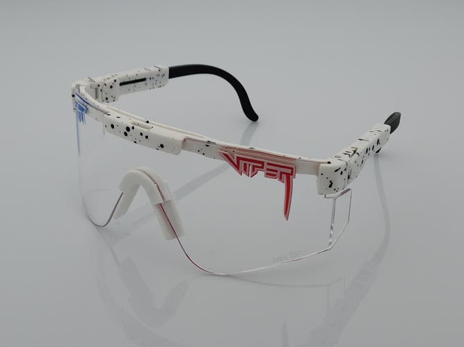 White Frame with Clear Lens ANSI Z87 Pit Viper Safety Sunglasses PV54