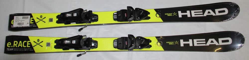 NEW HEAD WC e.Race Team SW JRS 120cm skis + JRS 4.5 GW AC adjustable bindings