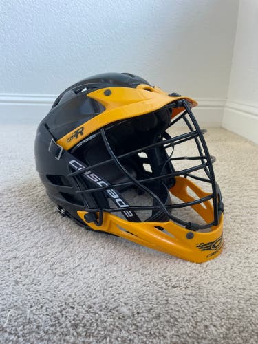 Player's Lacrosse Cascade CPX-R Helmet Black Yellow