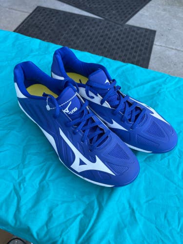 Blue Used Size 10 (Women's 11) Adult Men's Mizuno Low Top Footwear Metal