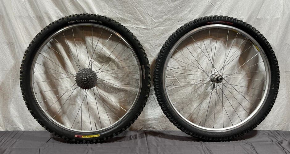 Vintage Mavic M 231/217 7-Spd 26" Mountain Bike Wheelset Deore DX Hubs +Tires